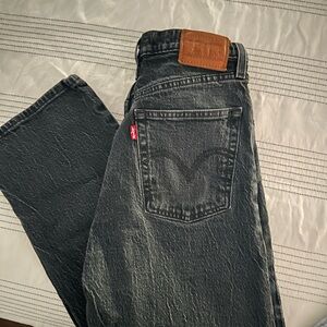 Levi's Women’s Premium Ribcage Straight Ankle Black Jeans